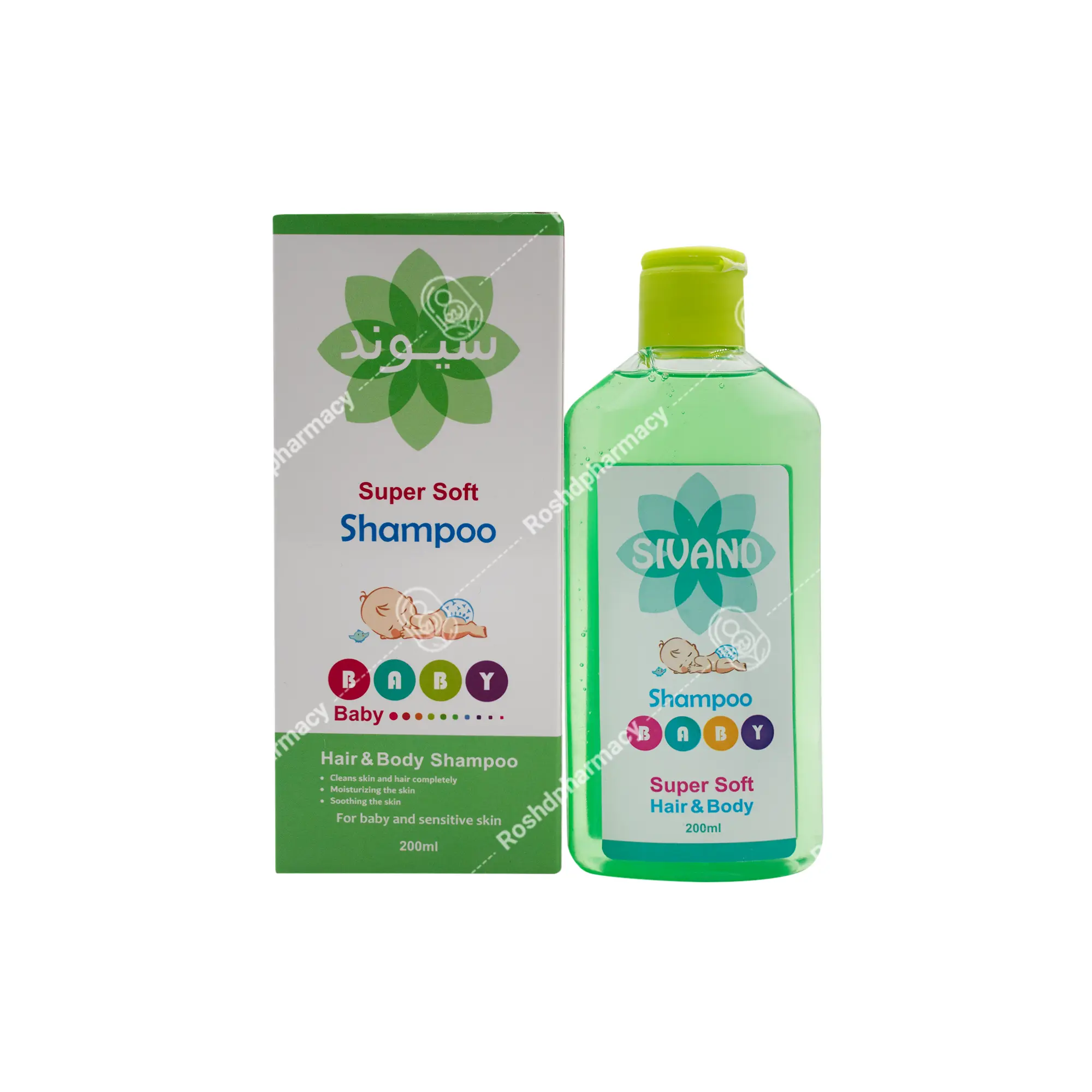 شامپو ملایم کودک سیوند مناسب سر و بدن 200 میلی‌لیتر