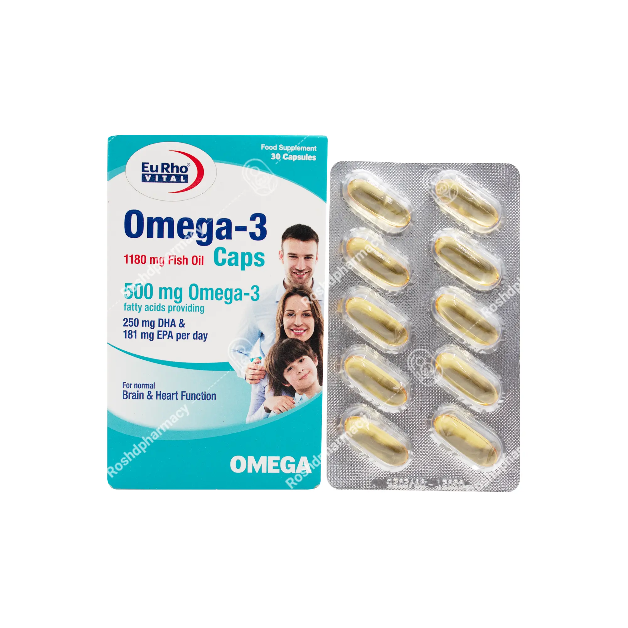 کپسول امگا ۳ یوروویتال ۳۰ عددی