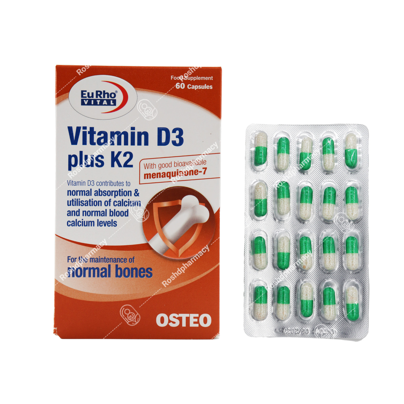 کپسول ویتامین د3 پلاس کا2