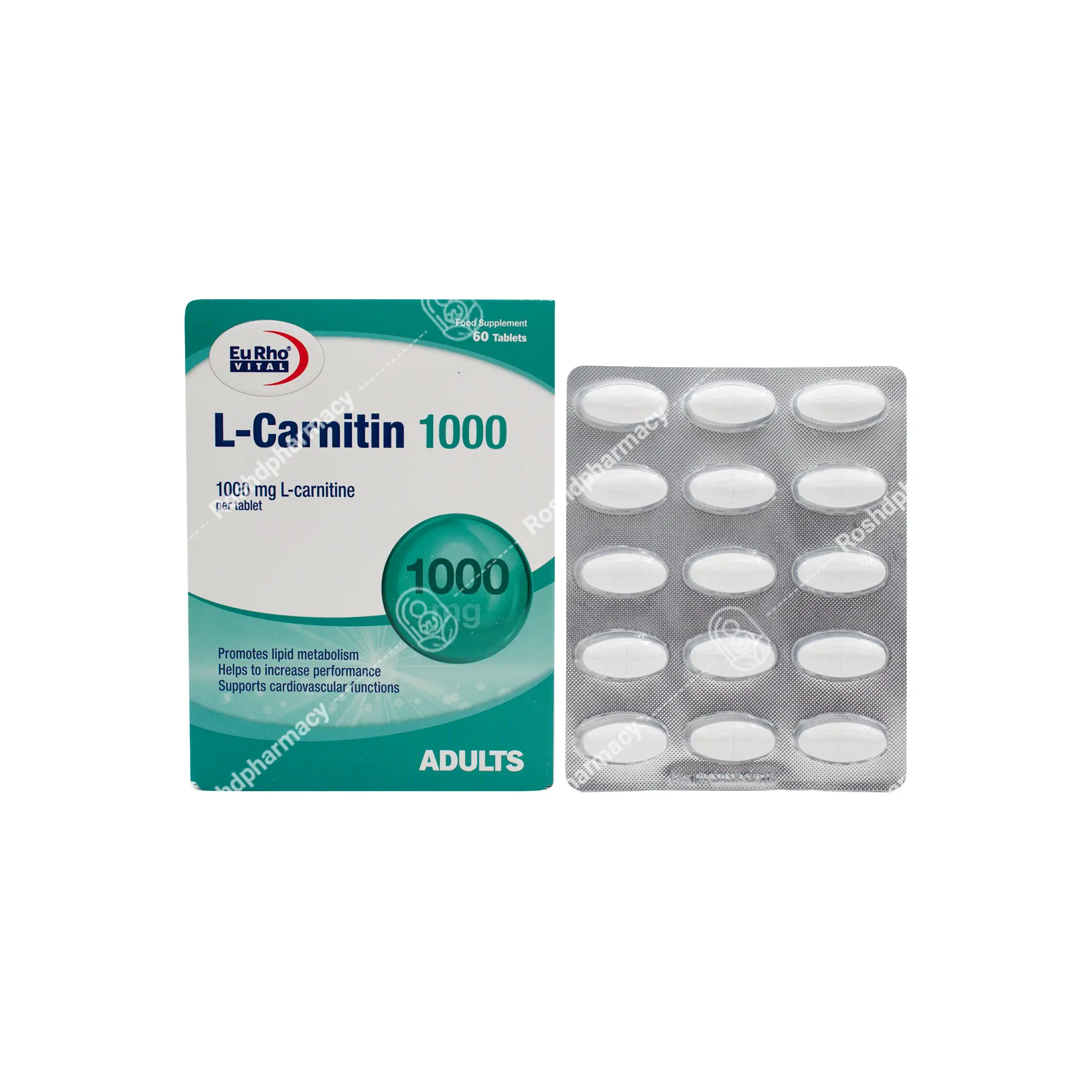 قرص ال کارنیتین یوروویتال 1000 میلی گرمی