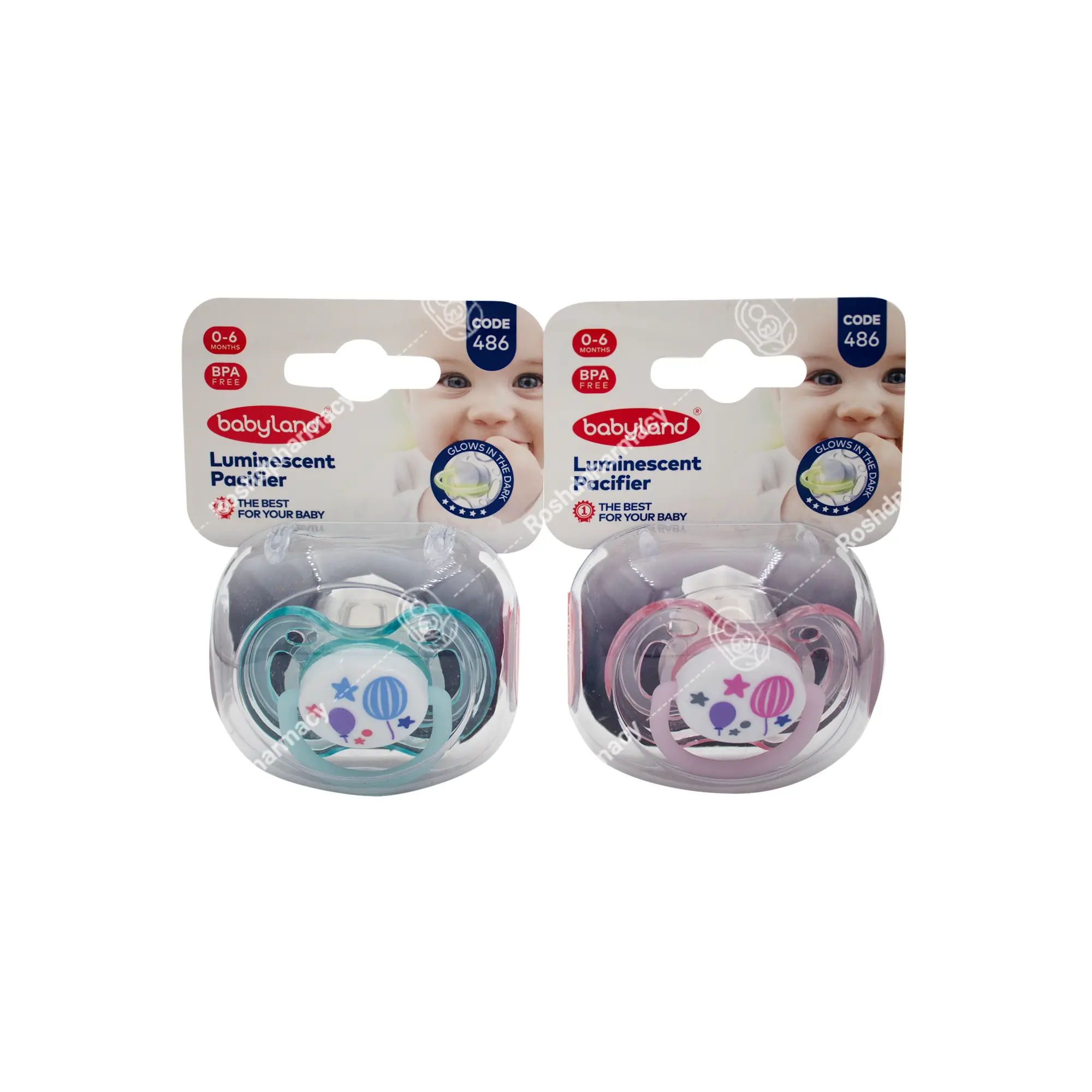 پستانک شب تاب ارتودنسی ۴۸۶ بیبی لند