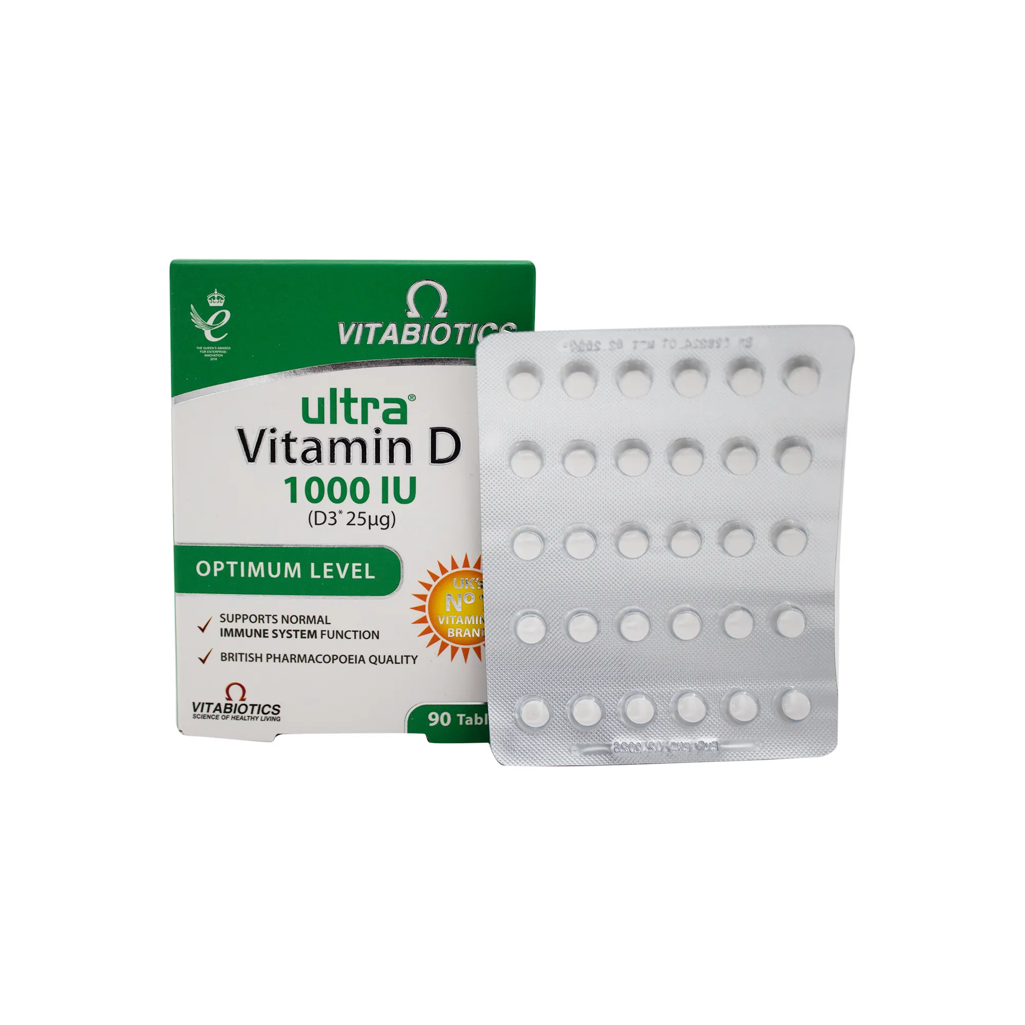 قرص اولترا ویتامین د ۱۰۰۰ واحد ویتابیوتیکس