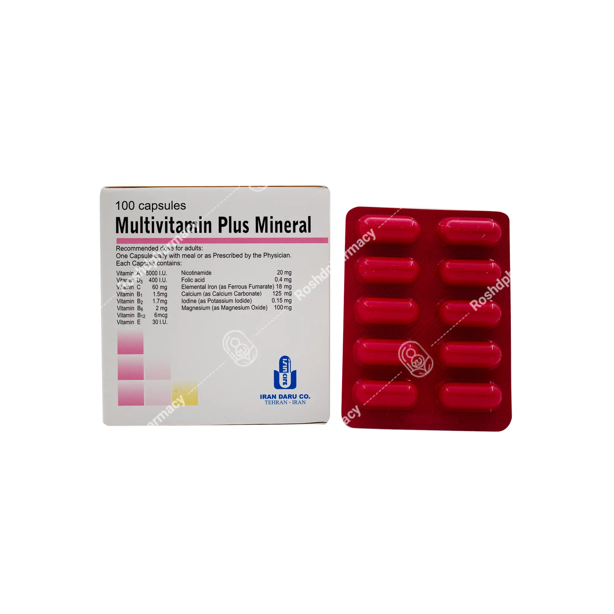 کپسول مولتی ویتامین پلاس مینرال سوپراویت ایران دارو