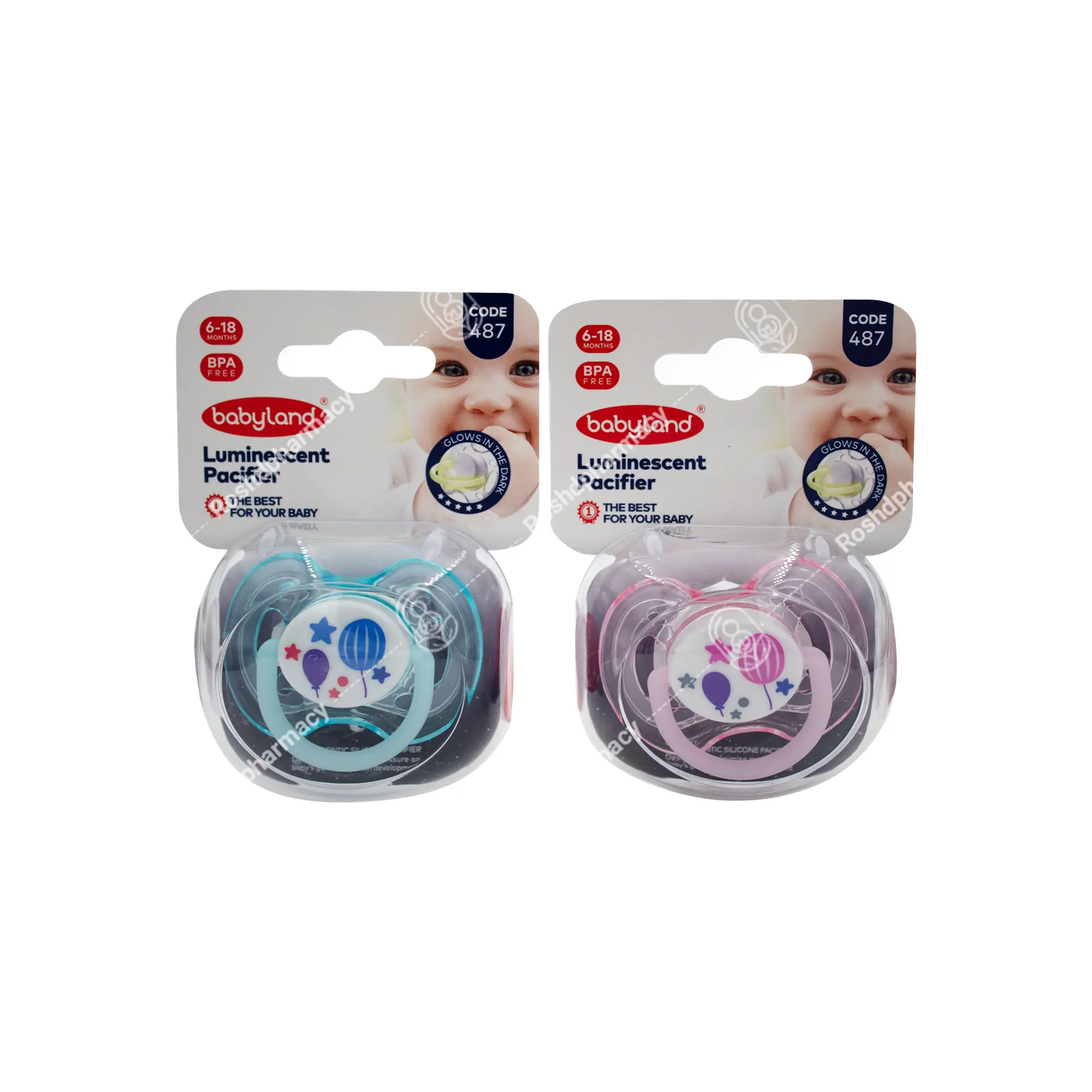 پستانک شب تاب ارتودنسی ۴۸۷ بیبی لند