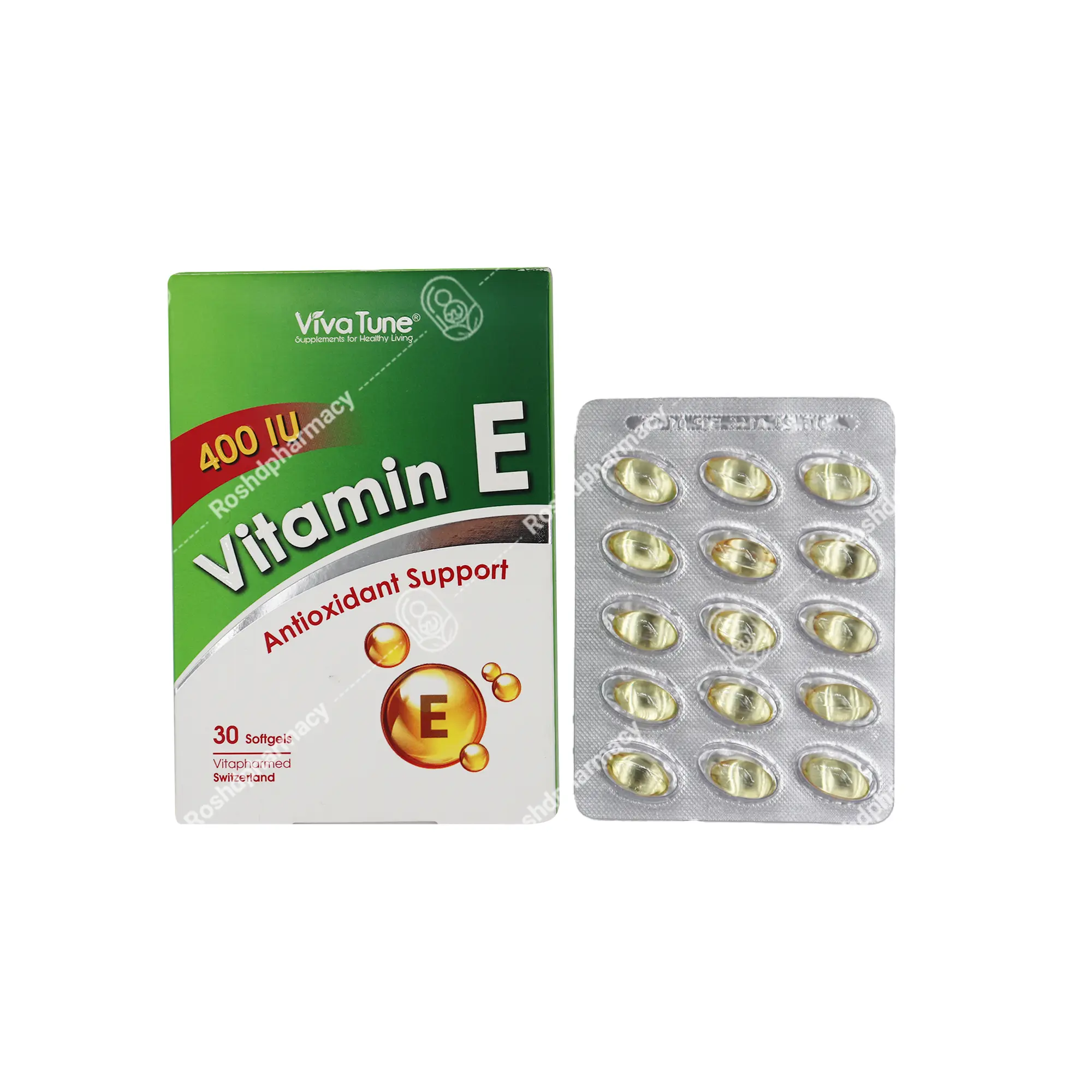 کپسول نرم ژلاتینی ویتامین E 400 واحد ویواتیون 30 عدد