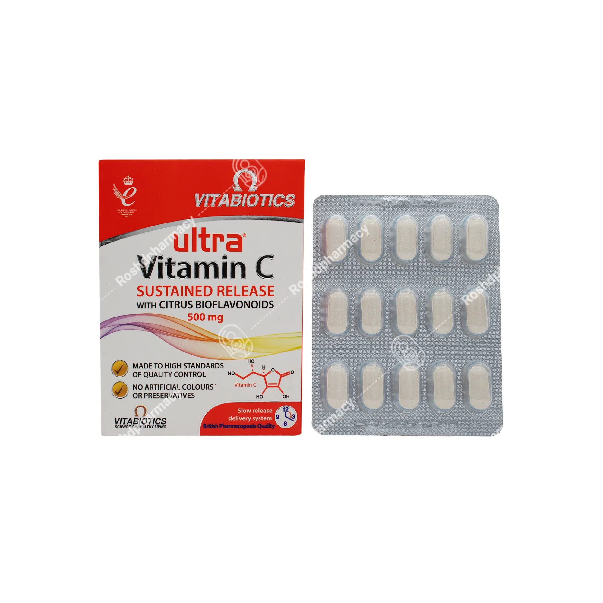قرص اولترا ویتامین C 500 میلی گرم ویتابیوتیکس 60 عدد
