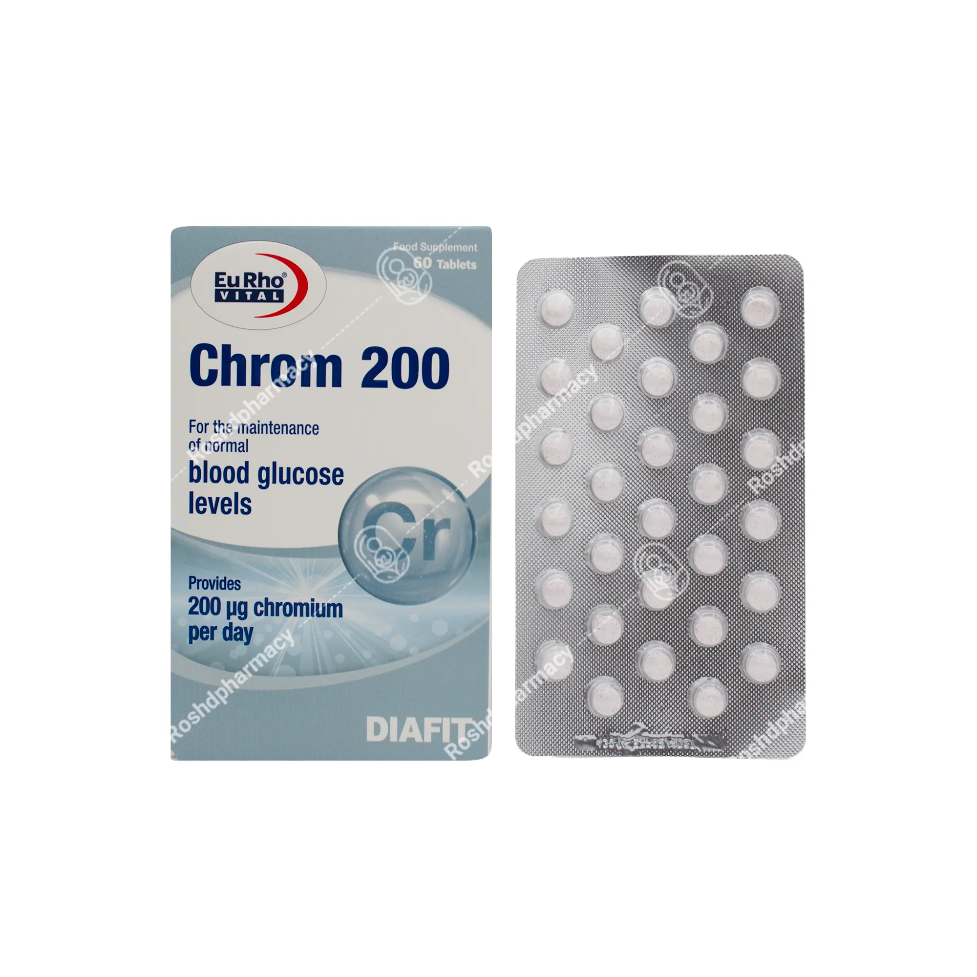 قرص کروم 200 یوروویتال 60 عدد