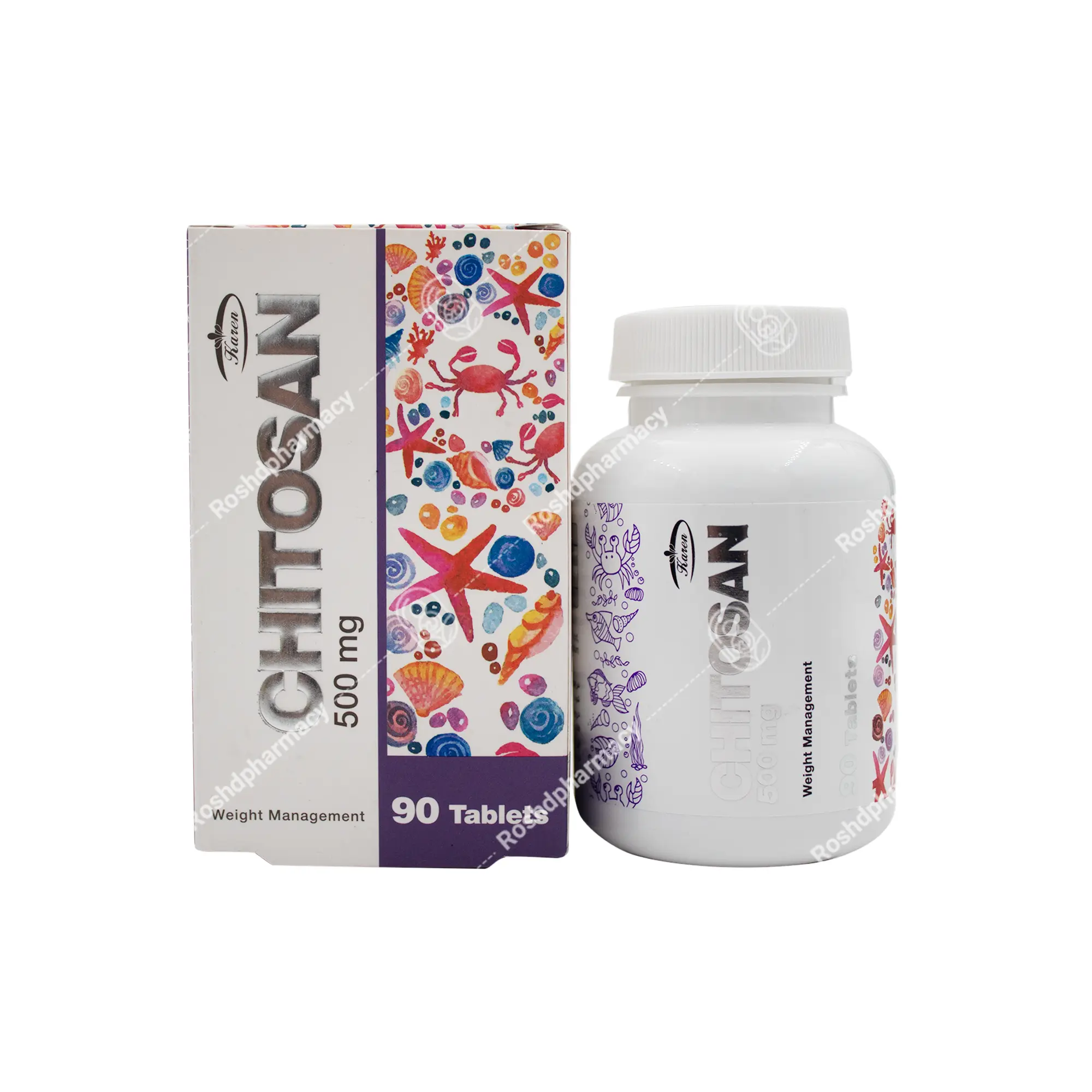 قرص کیتوزان 500 میلی گرم کارن