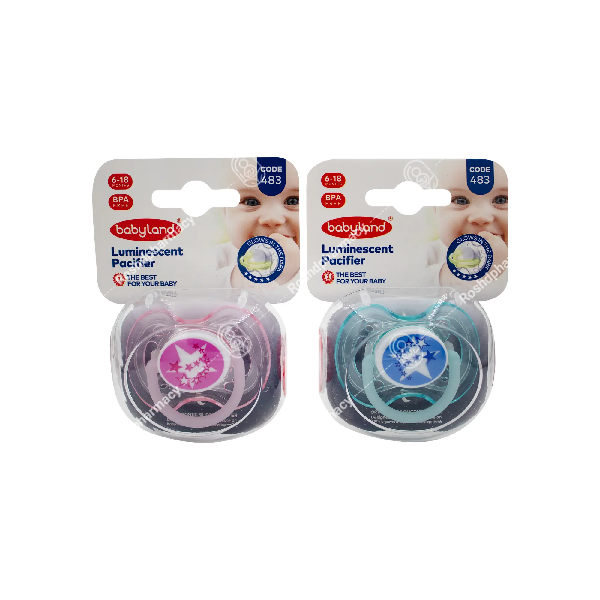 پستانک شب تاب ارتودنسی ۴۸۳ بیبی لند